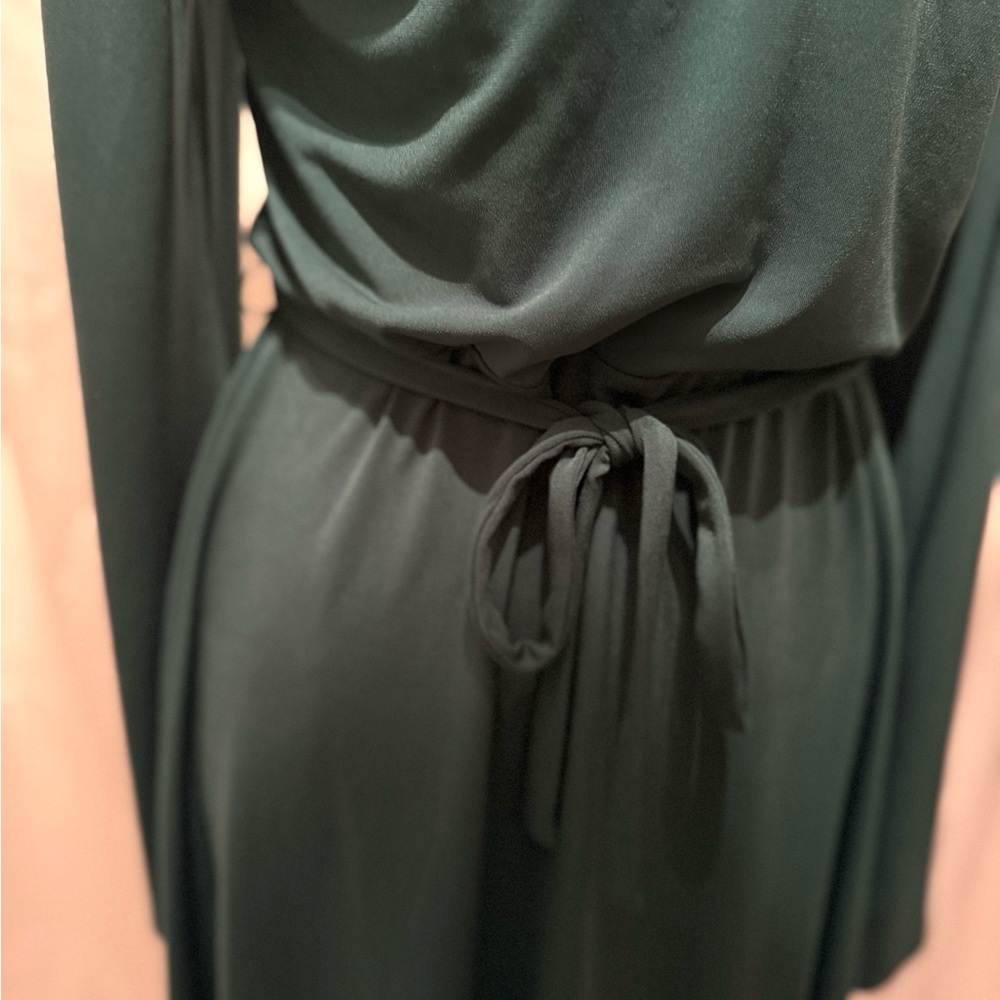 Ann Taylor Factory Teal Long Sleeve Dress - Picture 3 of 5
